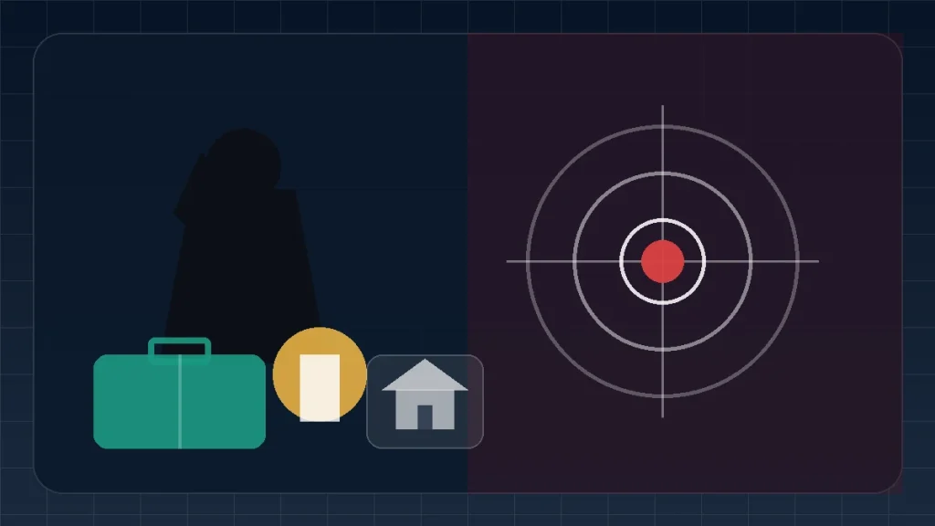 워킹맘의 일상과 킹피셔의 비밀 임무를 추상적으로 표현한 유부녀 킬러 생활비서 대표 이미지