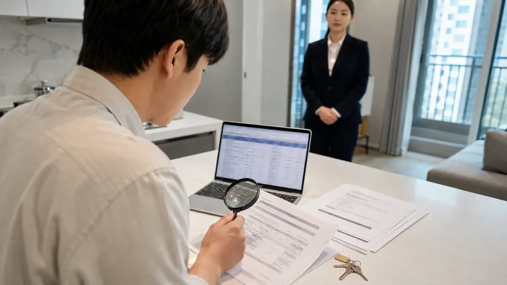 전세계약 전 등기부등본의 근저당과 신탁등기를 확인하는 세입자
